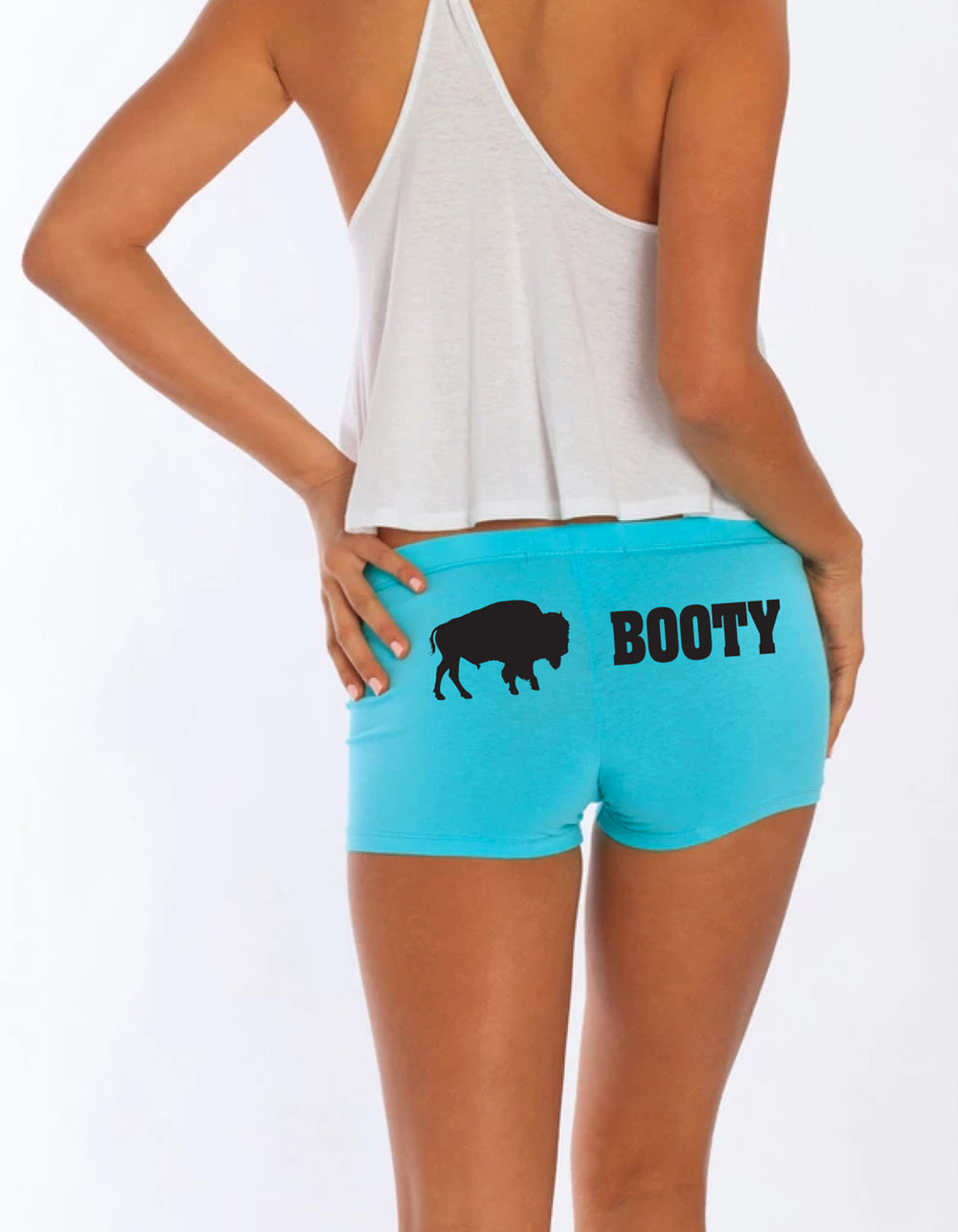 "Buffalo Booty" Shorts (Aqua)